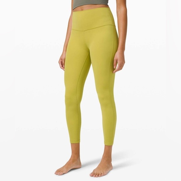 Lululemon Align Pant 25" Yellow Pear Size 14 - Picture 1 of 8
